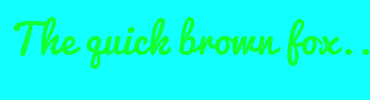 Image with Font Color 11FF33 and Background Color 11FFFF